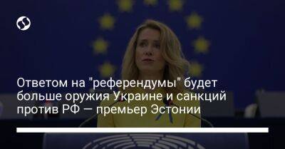 Ответом на "референдумы" будет больше оружия Украине и санкций против РФ — премьер Эстонии