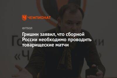 Гришин заявил, что сборной России необходимо проводить товарищеские матчи