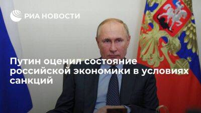 Путин: российская экономика преодолевает трудности от санкций, пока все идет нормально
