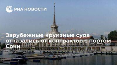 Владимиров заявил, что все зарубежные круизные суда отказались от контрактов с портом Сочи