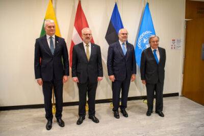 Президенты стран Балтии обсудили с главой ООН последствия войны России в Украине