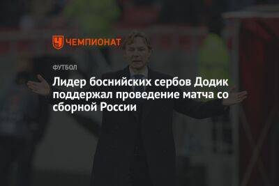 Лидер боснийских сербов Додик поддержал проведение матча со сборной России