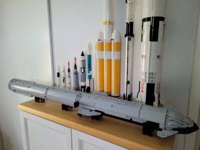 Lego - Starship & Super Heavy в масштабе 1:110 — энтузиасты собрали точную модель ракетной системы SpaceX из 3185 деталей LEGO - itc.ua - США - Украина