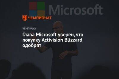 Глава Microsoft уверен, что покупку Activision Blizzard одобрят