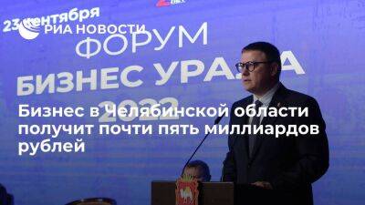 Объем поддержки бизнеса в Челябинской области в этом году составит 4,5 миллиарда рублей