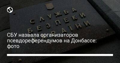 СБУ назвала организаторов псевдореферендумов на Донбассе: фото
