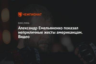 Александр Емельяненко показал неприличные жесты американцам. Видео