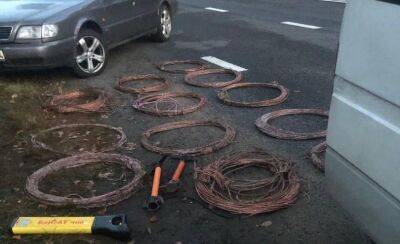 В Зельвенском районе задержаны четверо мужчин, которые украли более двух с половиной километров кабеля связи
