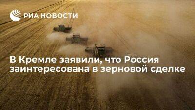 Песков: Россия заинтересована в зерновой сделке, но необходимы усилия для ее выполнения