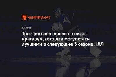 Трое россиян вошли в список вратарей, которые могут стать лучшими в следующие 3 сезона НХЛ