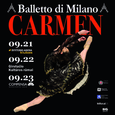 Государственный итальянский театр Balletto di Milano со спектаклем CARMEN - гастроли в Литве