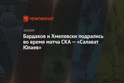 Бардаков и Хмелевски подрались во время матча СКА — «Салават Юлаев»