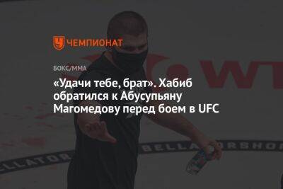«Удачи тебе, брат». Хабиб обратился к Абусупьяну Магомедову перед боем в UFC