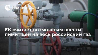 Еврокомиссар: ЕК считает возможным ввести лимит цен на весь российский газ