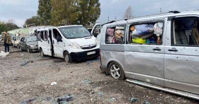 Ракетный удар по гуманитарной колонне машин под Запорожьем: более 20 человек погибли