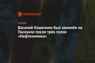 Василий Кошечкин был заменён на Паскуале после трёх голов «Нефтехимика»
