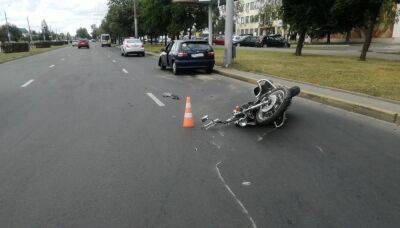 3 сентября в Гродно произошло ДТП с участием мотоциклиста