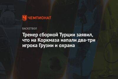 Тренер сборной Турции заявил, что на Коркмаза напали два-три игрока Грузии и охрана