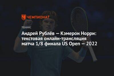 Андрей Рублёв — Кэмерон Норри: текстовая онлайн-трансляция матча 1/8 финала US Open — 2022, ЮС Опен
