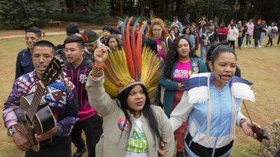 Протест против насилия над коренными народами Амазонии
