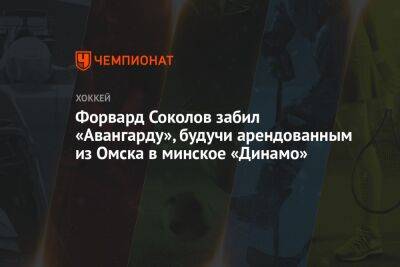 Форвард Соколов забил «Авангарду», будучи арендованным из Омска в минское «Динамо»