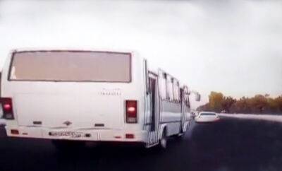 Водитель автобуса, закрепленного за Нацгвардией, создавал опасные ситуации и провоцировал ДТП в Ташкенте. Видео