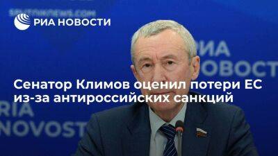 Андрей Климов - Сенатор Климов оценил потери ЕС из-за антироссийских санкций в 300 миллионов евро в день - smartmoney.one - Россия