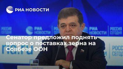 Сенатор Джабаров предложил поднять вопрос о поставках зерна с Украины на Совбезе ООН
