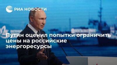 Президент Путин назвал попытки ограничения цен на российские энергоресурсы бредом и чушью