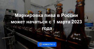 Маркировка пива в России может начаться с 1 марта 2023 года