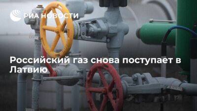 Российский газ с 3 сентября снова поступает в Латвию