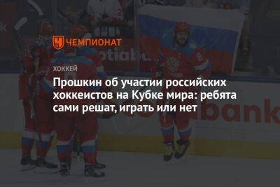 Прошкин об участии российских хоккеистов на Кубке мира: ребята сами решат, играть или нет