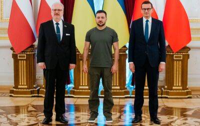 Зеленский встретился с премьером Польши и президентом Латвии