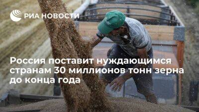 Путин: Россия поставит нуждающимся странам 30 миллионов тонн зерна до конца года
