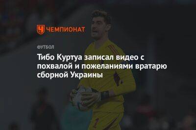 Тибо Куртуа записал видео с похвалой и пожеланиями вратарю сборной Украины