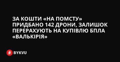 За кошти «на помсту» придбано 142 дрони, залишок перерахують на купівлю БПЛА «Валькірія»