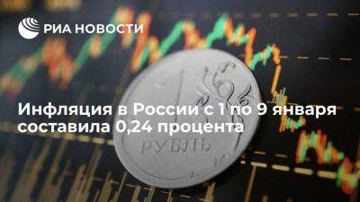 Росстат: инфляция в России за период с 1 по 9 января составила 0,24 процента