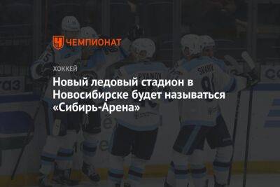 Новый ледовый стадион в Новосибирске будет называться «Сибирь-Арена»