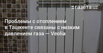 Проблемы с отоплением в Ташкенте связаны с низким давлением газа — Veolia