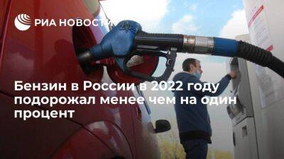 Росстат: средняя розничная цена бензина в России в 2022 году выросла на 0,91 процента