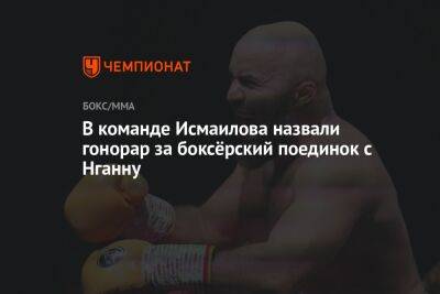 В команде Исмаилова назвали гонорар за боксёрский поединок с Нганну