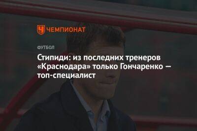Стипиди: из последних тренеров «Краснодара» только Гончаренко — топ-специалист