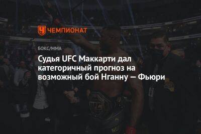 Судья UFC Маккарти дал категоричный прогноз на возможный бой Нганну — Фьюри