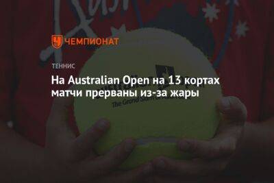 Рафаэль Надаль - Эшли Барти - Даниэль Коллинз - На Australian Open на 13 кортах матчи прерваны из-за жары - championat.com - Австралия
