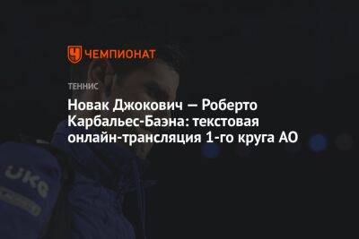 Новак Джокович — Роберто Карбальес-Баэна: текстовая онлайн-трансляция 1-го круга AO