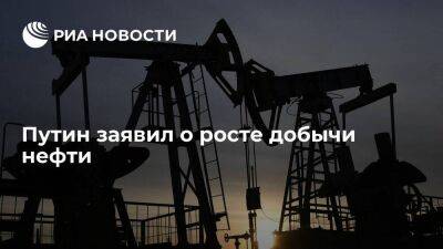 Путин заявил, что добыча нефти выросла примерно на два процента, несмотря на санкции