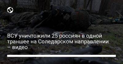ВСУ уничтожили 25 россиян в одной траншее на Соледарском направлении – видео