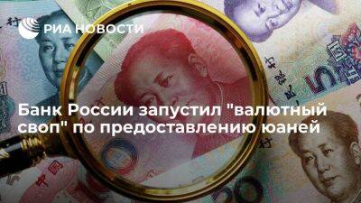 Банк России запустил постоянный инструмент "валютный своп" по предоставлению юаней