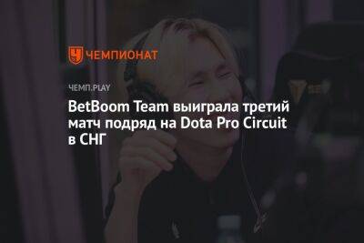 BetBoom Team выиграла третий матч подряд на Dota Pro Circuit в СНГ
