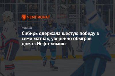 Сибирь одержала шестую победу в семи матчах, уверенно обыграв дома «Нефтехимик»